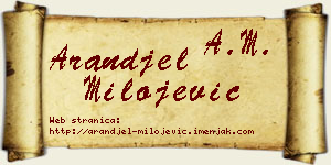 Aranđel Milojević vizit kartica